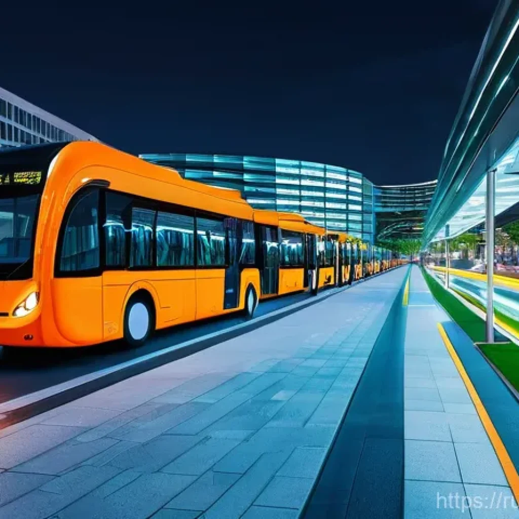 미래의 지속 가능한 도시 - **Prompt 1: Futuristic Moscow Transit Hub**
A vibrant, dynamic shot of a modern urban transit hu...