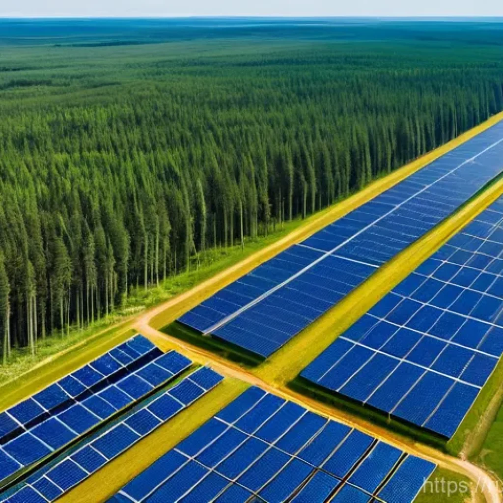 탄소 중립 목표 달성 - **Prompt:** A breathtaking panoramic landscape of the Russian countryside, illustrating a harmonious...