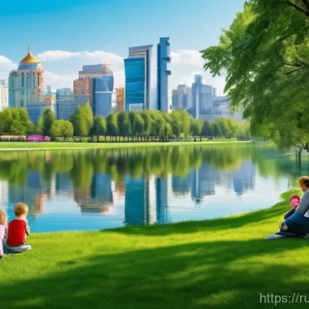 사회적 지속 가능성과 환경 보호 - **Prompt:** A serene and hopeful scene depicting a diverse group of adults and children (all appropr...