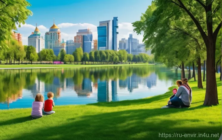 사회적 지속 가능성과 환경 보호 - **Prompt:** A serene and hopeful scene depicting a diverse group of adults and children (all appropr...